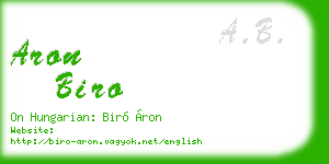 aron biro business card